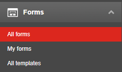 Sitecore Forms menu