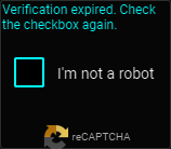 Color inverted ReCaptcha expired warning